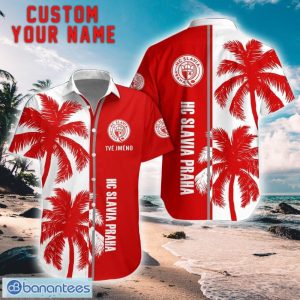 HC Slavia Praha Coconut Pattern Hawaiian Shirt And Shorts Personalized Name Unique Gift For Summer Product Photo 1
