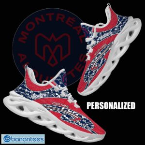 Personalized Camo Design CFL Montreal Alouettes Max Soul Shoes Athleisure Sport Sneaker - CFL Montreal Alouettes Chunky Sneakers Camo Personalized Style 1