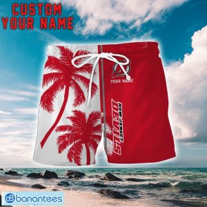 New Jersey Devils Coconut Pattern Hawaiian Shirt And Shorts Personalized Name Unique Gift For Summer Product Photo 2