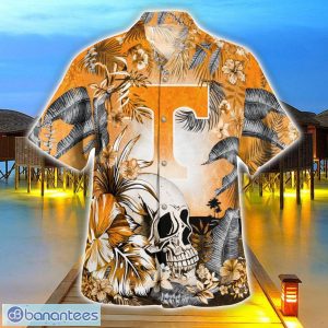 Tennessee Volunteers Tropical Floral Skull 3D Hawaiian Shirt Beach Shirt Halloween Gift Product Photo 3