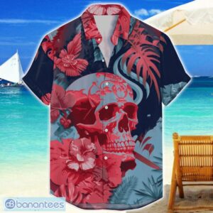 Seattle Kraken Skull Flower Hawaiian Shirt NHL Halloween Gift For Sports Fans Product Photo 1