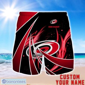 Carolina Hurricanes Personalized Name 3D Beach Short Summer Gift Ideas Product Photo 1