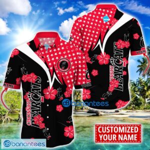 Cincinnati Bearcats Star and Flower Pattern Tropical Hawaiian Shirt Summer Gift For Men Women Custom Name Product Photo 1