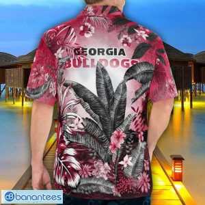 Georgia Bulldogs Tropical Floral Skull 3D Hawaiian Shirt Beach Shirt Halloween Gift Product Photo 2