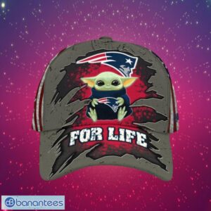 NFL New England Patriots Logo Design Baby Yoda For Life Gifts For Fans Full Over Print Cap Product Photo 1