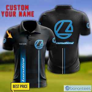 Landini 3D Polo Shirt Personalized Name For Fans Black Polo Shirt Product Photo 1