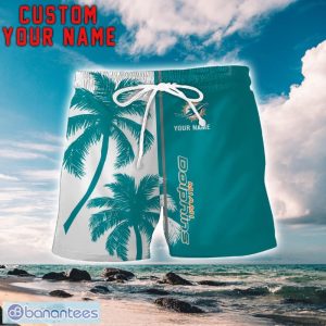 Miami Dolphins Coconut Pattern Hawaiian Shirt And Shorts Personalized Name Unique Gift For Summer Product Photo 2