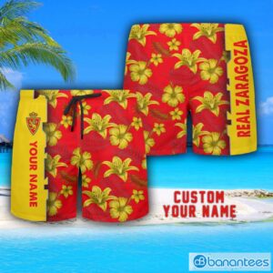 Real Zaragoza Tropical Combo Hawaiian Shirt And Shorts Personalized Name For Fans Product Photo 3