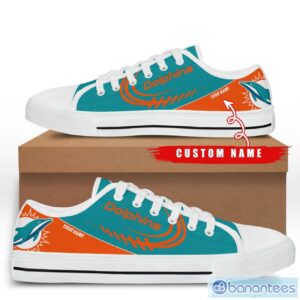 Custom Name Miami Dolphins Low Top Shoes For Fans Sport Product Photo 3