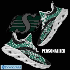 Personalized Camo Design CFL Saskatchewan Roughriders Max Soul Shoes Urban Running Sneaker - CFL Saskatchewan Roughriders Chunky Sneakers Camo Personalized Style 1
