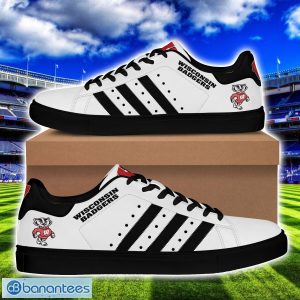 Wisconsin Badgers Football Low Top Skate Shoes Black Striped Product Photo 3