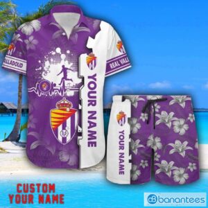 Real Valladolid Tropical Combo Hawaiian Shirt And Shorts Personalized Name For Fans Product Photo 1