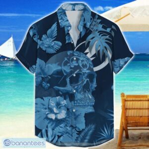 Tampa Bay Lightning Skull Flower Hawaiian Shirt NHL Halloween Gift For Sports Fans Product Photo 1