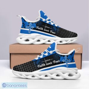 Jesus Faith Over Fear Clunky Blue Ultra Max Soul Shoes Running Sneakers Product Photo 2