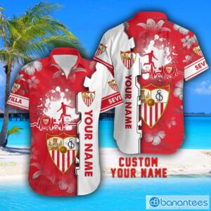 Sevilla Tropical Combo Hawaiian Shirt And Shorts Personalized Name For Fans Product Photo 2