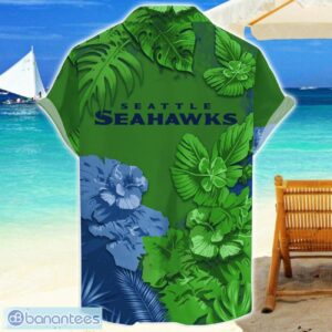 Seattle Seahawks Skull Flower Hawaiian Shirt NFL Halloween Gift For Sports Fans Product Photo 2