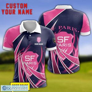 Stade Francais Personalized Name 3D Polo Shirt Gift For Sport Golf Lover Product Photo 1