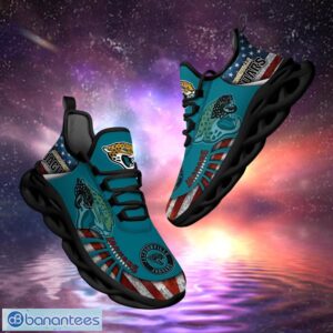 NFL Jacksonville Jaguars Design Logo & America Flag Gift For Fans Max Shoes Product Photo 1