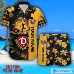 Dynamo Dresden Tropical Combo Hawaiian Shirt And Shorts Personalized Name For Fans Product Photo 1