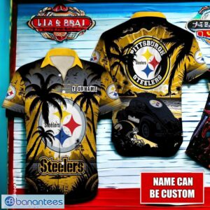 NFL Pittsburgh Steelers Logo Fans Love Aloha Hawaiian Shirt Full Over Print Product Photo 1