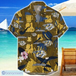 Nashville Predators Hawaiian Shirt Father’s Day Gift For Dad Grandpa NHL Team Product Photo 1