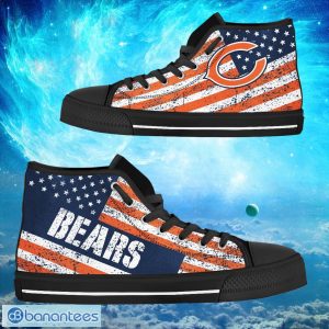 Chicago Bears Custom America Flag Italic Vintage Style High Top Shoes Product Photo 1