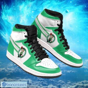 NBA Boston Celtics Green White Custom Classic Air Jordan Hightop Shoes Product Photo 1