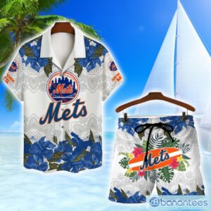 New York Mets MLB Summer Flower Pattern Tropical Hawaiian Shirt And Shorts Product Photo 1