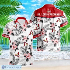St. Louis Cardinals Tropical Floral Logo Hawaiian Shirt Product Photo 1