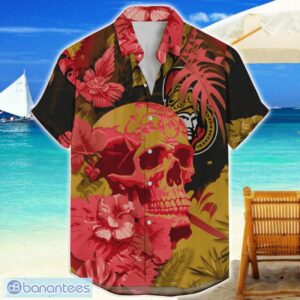 Ottawa Senators Skull Flower Hawaiian Shirt NHL Halloween Gift For Sports Fans Product Photo 1