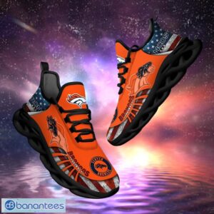NFL Denver Broncos Design Logo & America Flag Gift For Fans Max Shoes Product Photo 1