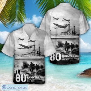 D-Day 80th Anniversary 2024 and Battle of Normandy 3D Hawaiian Shirt Product Photo 1