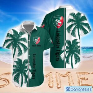 Leicester Tigers 3D Hawaiian Shirt And Shorts For Men And Women Beach Gift Cconut Pattern Custom Name Product Photo 1