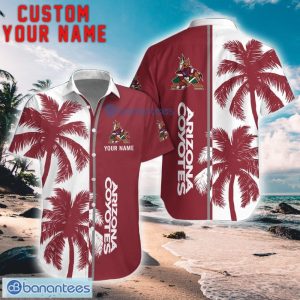 Arizona Coyotes Coconut Pattern Hawaiian Shirt And Shorts Personalized Name Unique Gift For Summer Product Photo 1