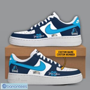 Gold Coast Titans NRL Custom Name And Number Personalized Air Force 1 Sneaker Product Photo 1