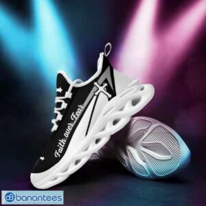 Jesus Faith Over Fear Black White Clunky Max Soul Shoes Running Sneakers Product Photo 2