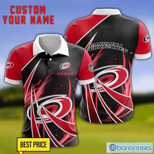 Carolina Hurricanes Personalized Name 3D Polo Shirt Gift For Sport Golf Lover Product Photo 1