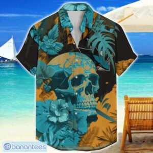 San Jose Sharks Skull Flower Hawaiian Shirt NHL Halloween Gift For Sports Fans Product Photo 1