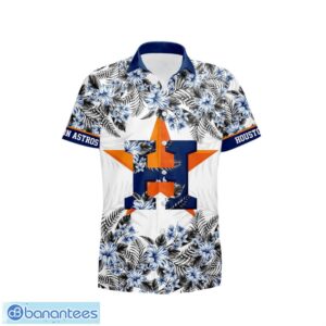 Houston Astros Hibiscus Plumeria Flower 3D Printed Hawaiian Shirt Product Photo 2
