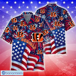 NFL Cincinnati Bengals Memorial Firework Hawaiian Shirt Tropical Football Lover 4th of July Day Hawaii Shirt Product Photo 1