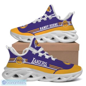 Los Angeles Lakers Sneakers Custom Name Max Soul Shoes Product Photo 2