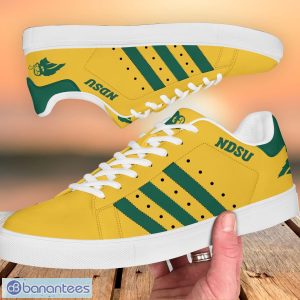 North Dakota State Bison Football Low Top Skate Shoes Stan Smith Shoes Green Striped Product Photo 2