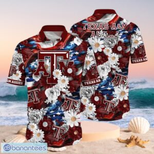NCAA Texas A&M Aggies Design Logo Gift For Fan Independence Day Hawaii Shirt Full Over Print Product Photo 1