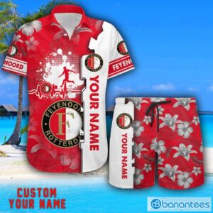 Feyenoord Rotterdam Tropical Combo Hawaiian Shirt And Shorts Personalized Name For Fans Product Photo 1