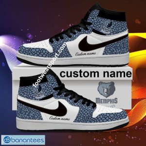 Personalized NBA Memphis Grizzlies Air Jordan 1 Hightop Shoes Glass For Men Women - Personalized NBA Memphis Grizzlies Air Jordan 1 Sneakers Glass Hightop Shoes Photo 2