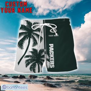 Green Bay Packers Coconut Pattern Hawaiian Shirt And Shorts Personalized Name Unique Gift For Summer Product Photo 2