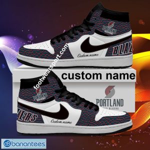 Personalized NBA Portland Trail Blazers Air Jordan 1 Hightop Shoes Glass For Fans Gift - Personalized NBA Portland Trail Blazers Air Jordan 1 Sneakers Glass Hightop Shoes Photo 2