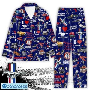 Ford Mustang Warm Car Button Pajamas Set Pattern For Men Women Fans - Ford Mustang Button Pajamas Set_1