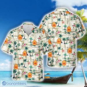 US Marine Corps Master Sergeant MSgt E-8 Hawaiian Shirt Product Photo 1