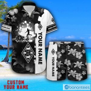 Borussia Mönchengladbach Tropical Combo Hawaiian Shirt And Shorts Personalized Name For Fans Product Photo 1